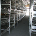New mushroom growing shelves for a bed farm
